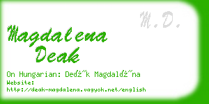 magdalena deak business card